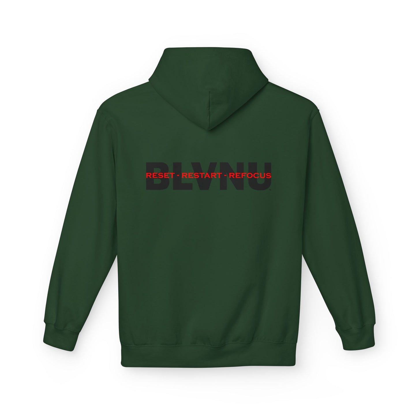 BLVNU - Reset Restart Refocus - Unisex Midweight Softstyle Fleece Hoodie
