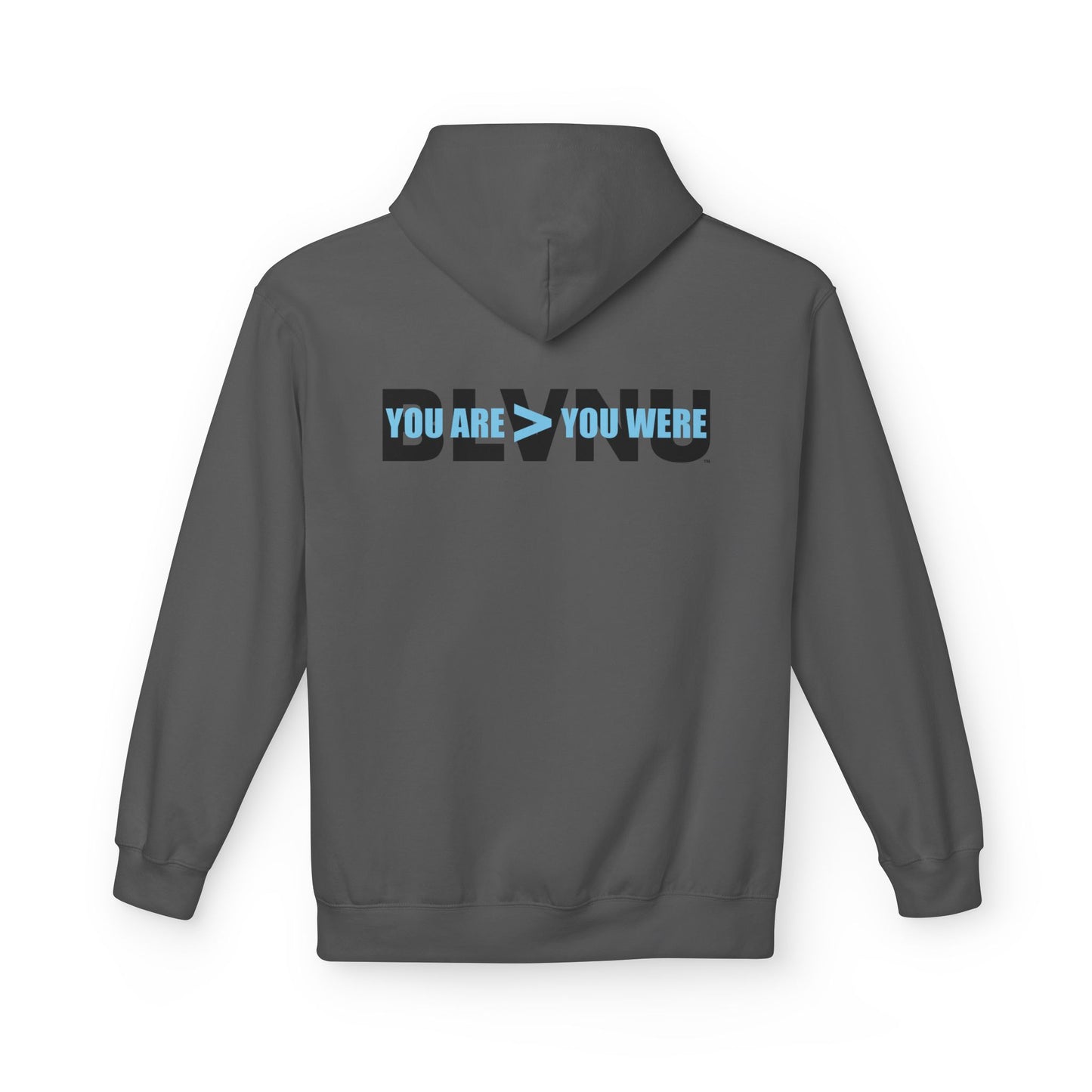 BLVNU - You Are > You Were (Light Blue) Unisex Midweight Softstyle Fleece Hoodie