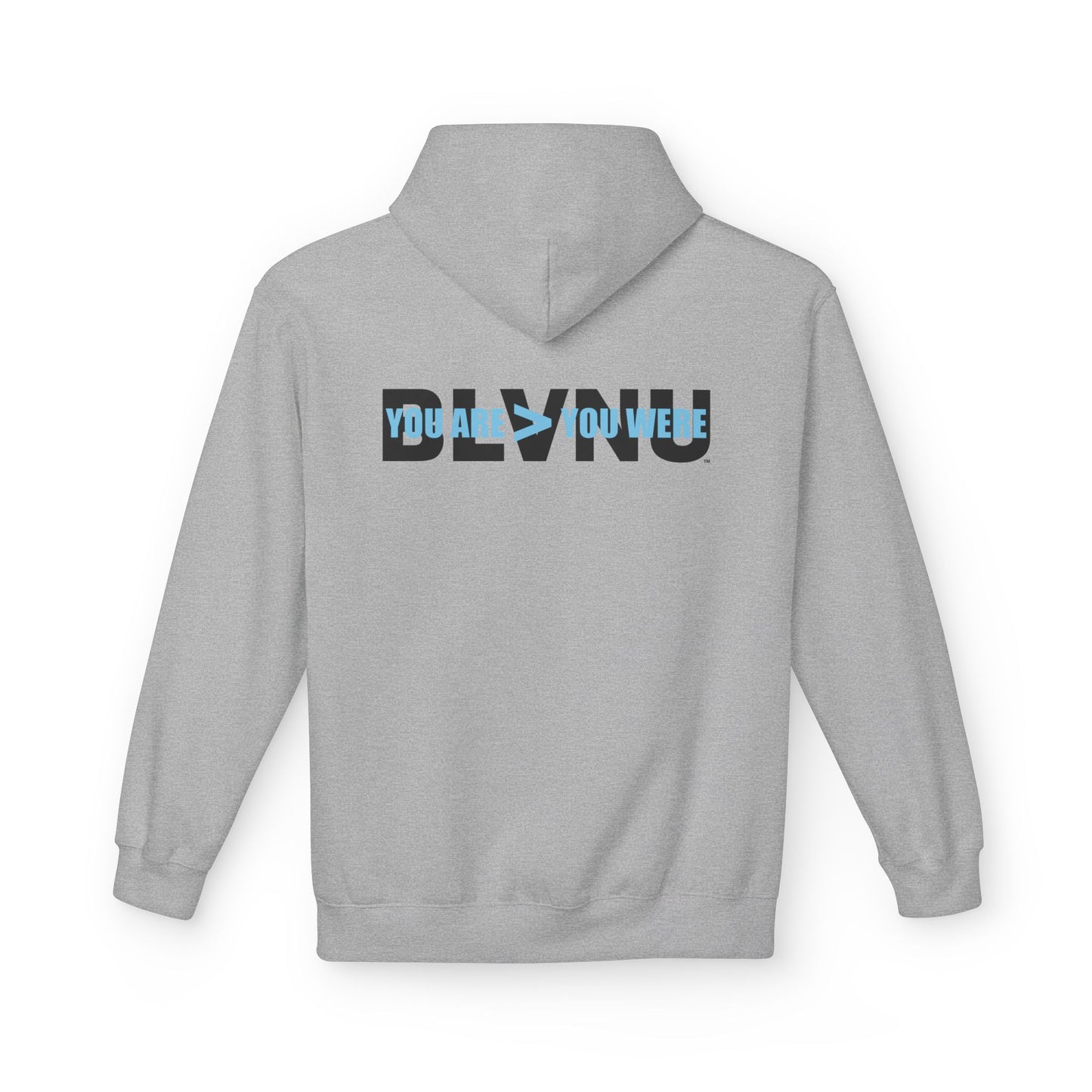 BLVNU - You Are > You Were (Light Blue) Unisex Midweight Softstyle Fleece Hoodie