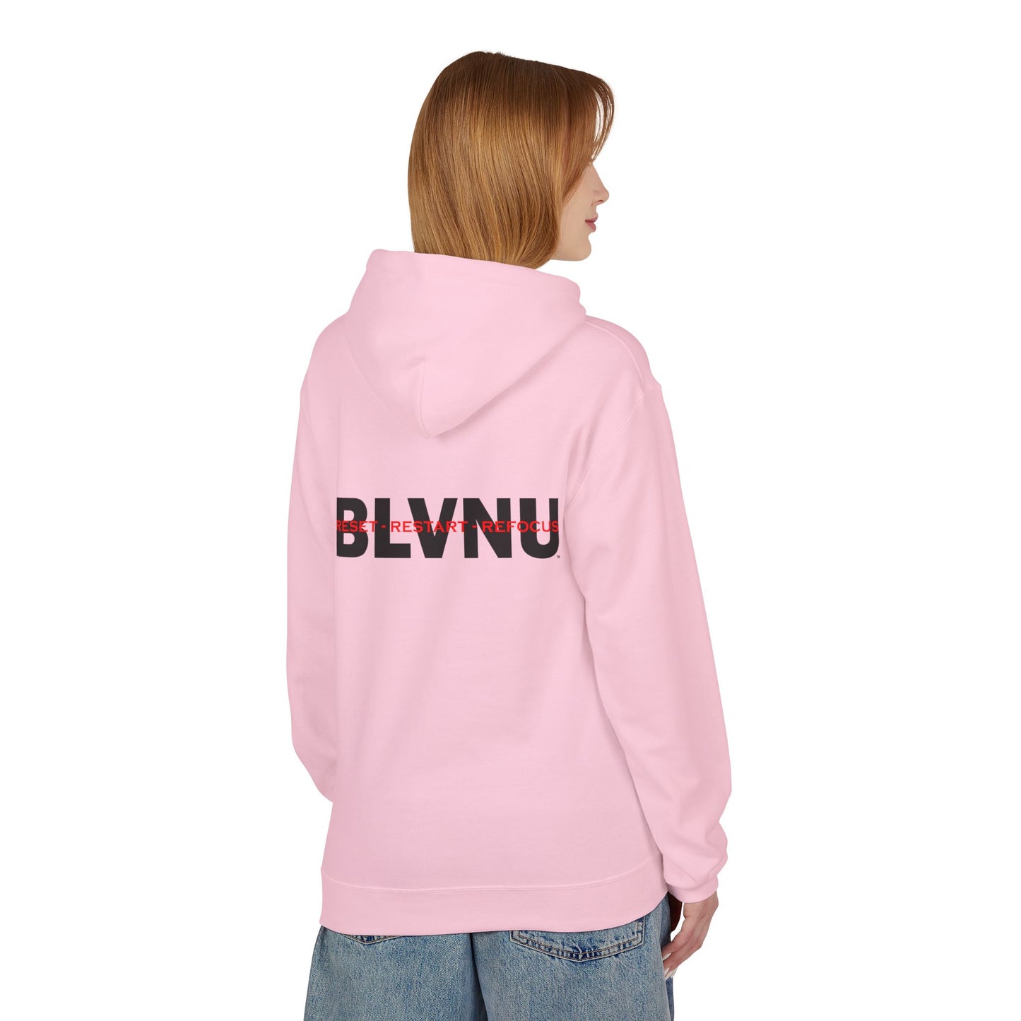BLVNU - Reset Restart Refocus - Unisex Midweight Softstyle Fleece Hoodie