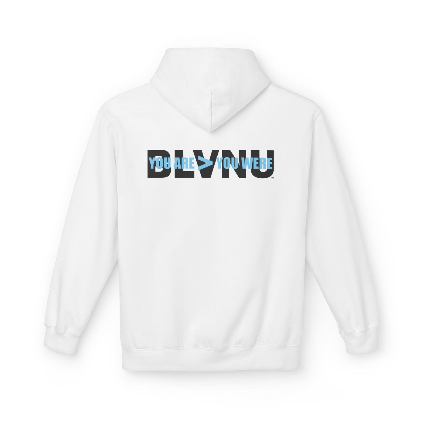 BLVNU - You Are > You Were (Light Blue) Unisex Midweight Softstyle Fleece Hoodie