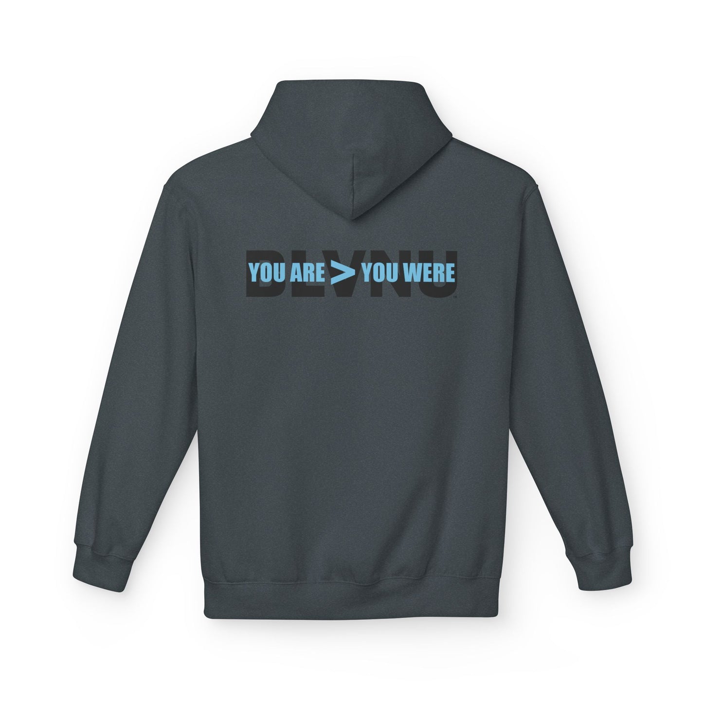 BLVNU - You Are > You Were (Light Blue) Unisex Midweight Softstyle Fleece Hoodie