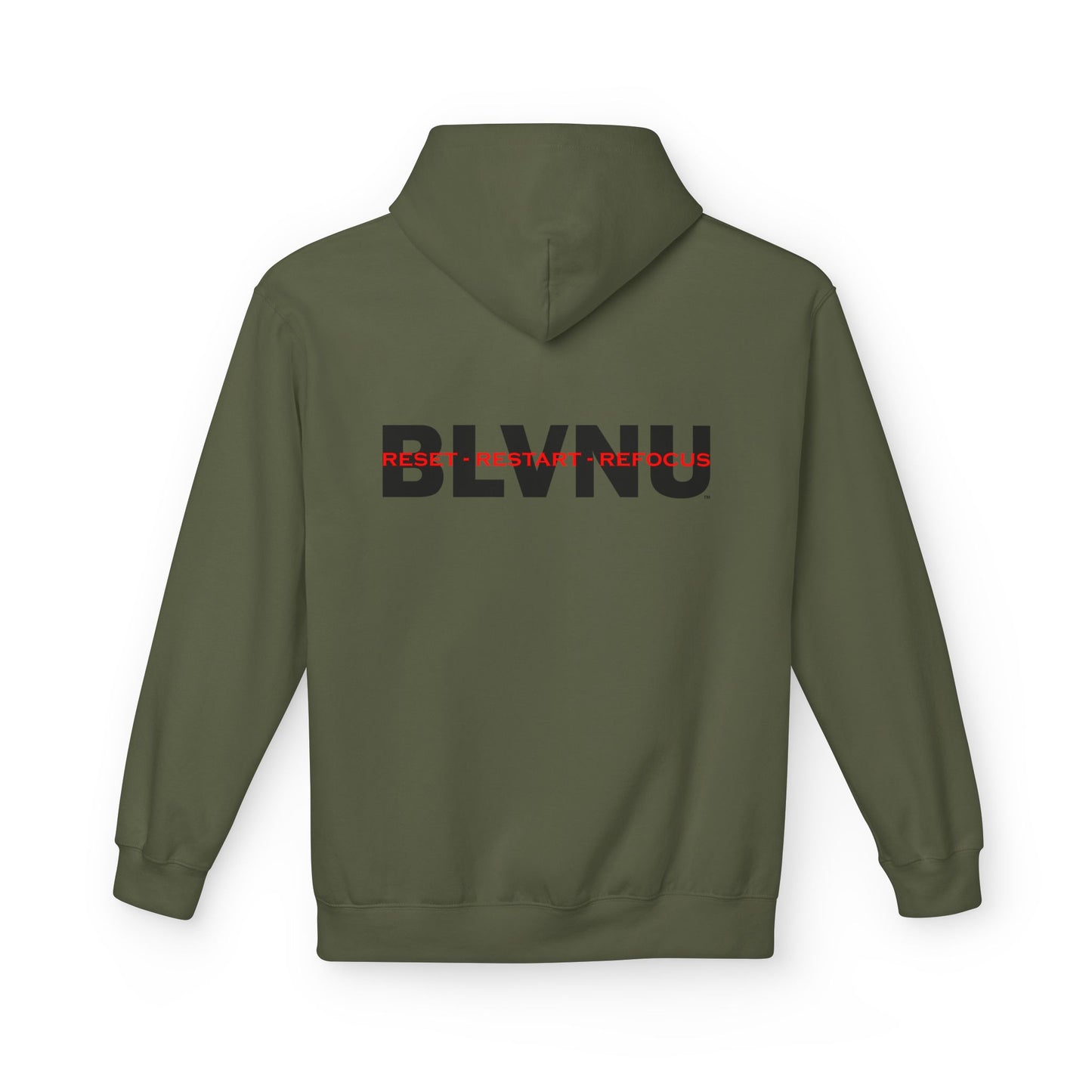 BLVNU - Reset Restart Refocus - Unisex Midweight Softstyle Fleece Hoodie