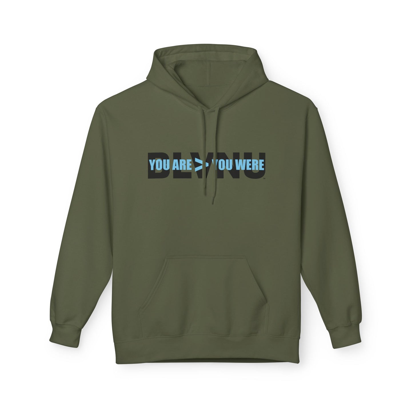 BLVNU - You Are > You Were (Light Blue) Unisex Midweight Softstyle Fleece Hoodie