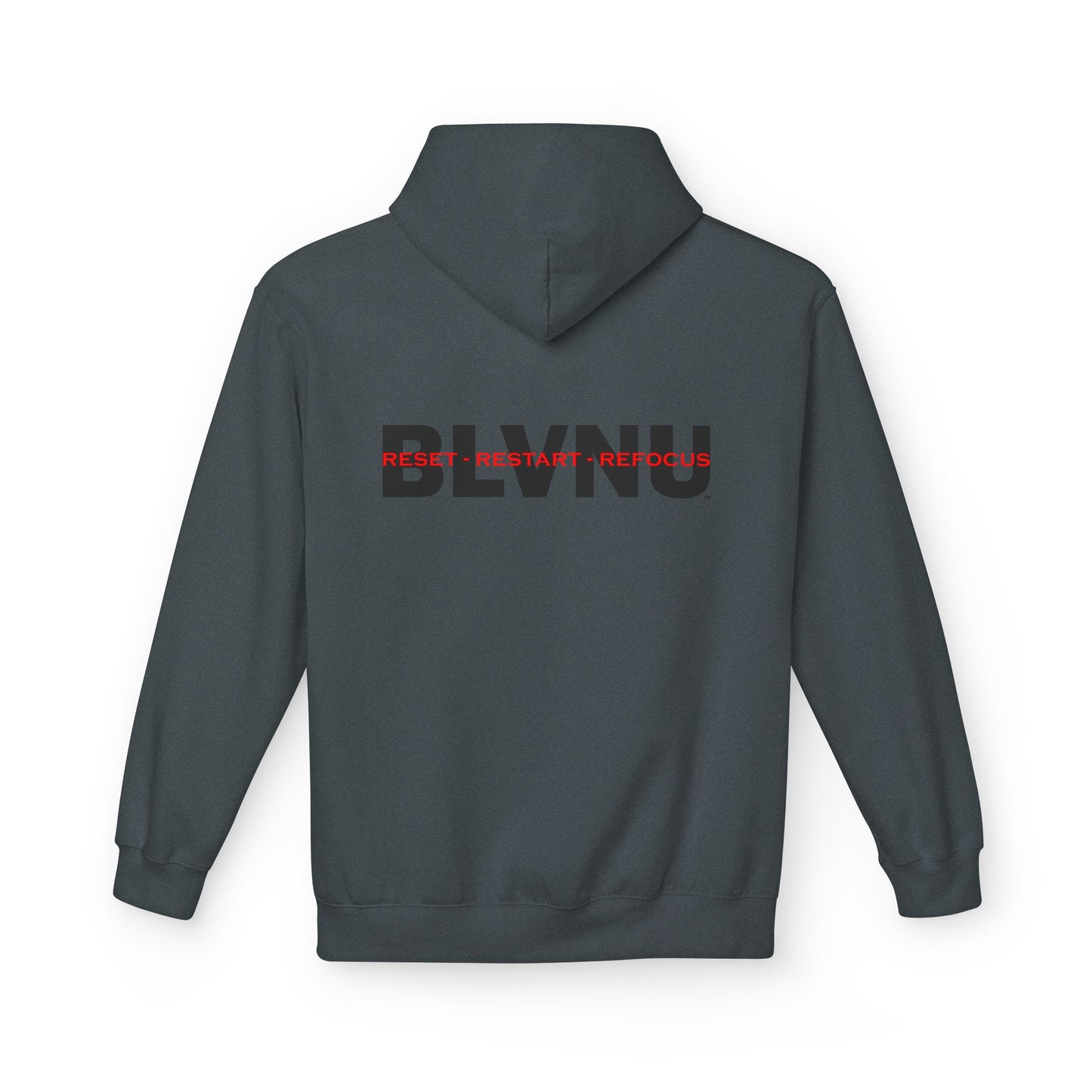 BLVNU - Reset Restart Refocus - Unisex Midweight Softstyle Fleece Hoodie
