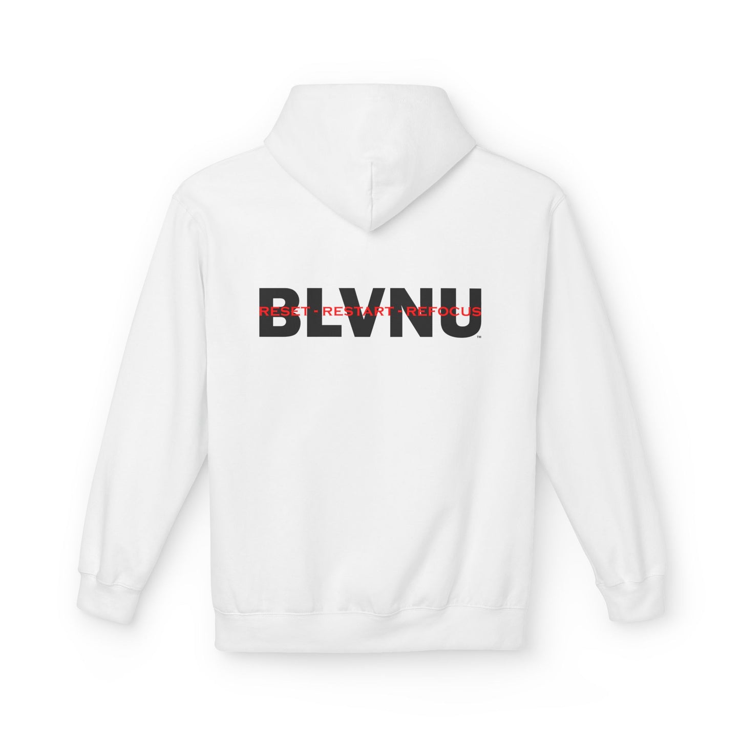 BLVNU - Reset Restart Refocus - Unisex Midweight Softstyle Fleece Hoodie