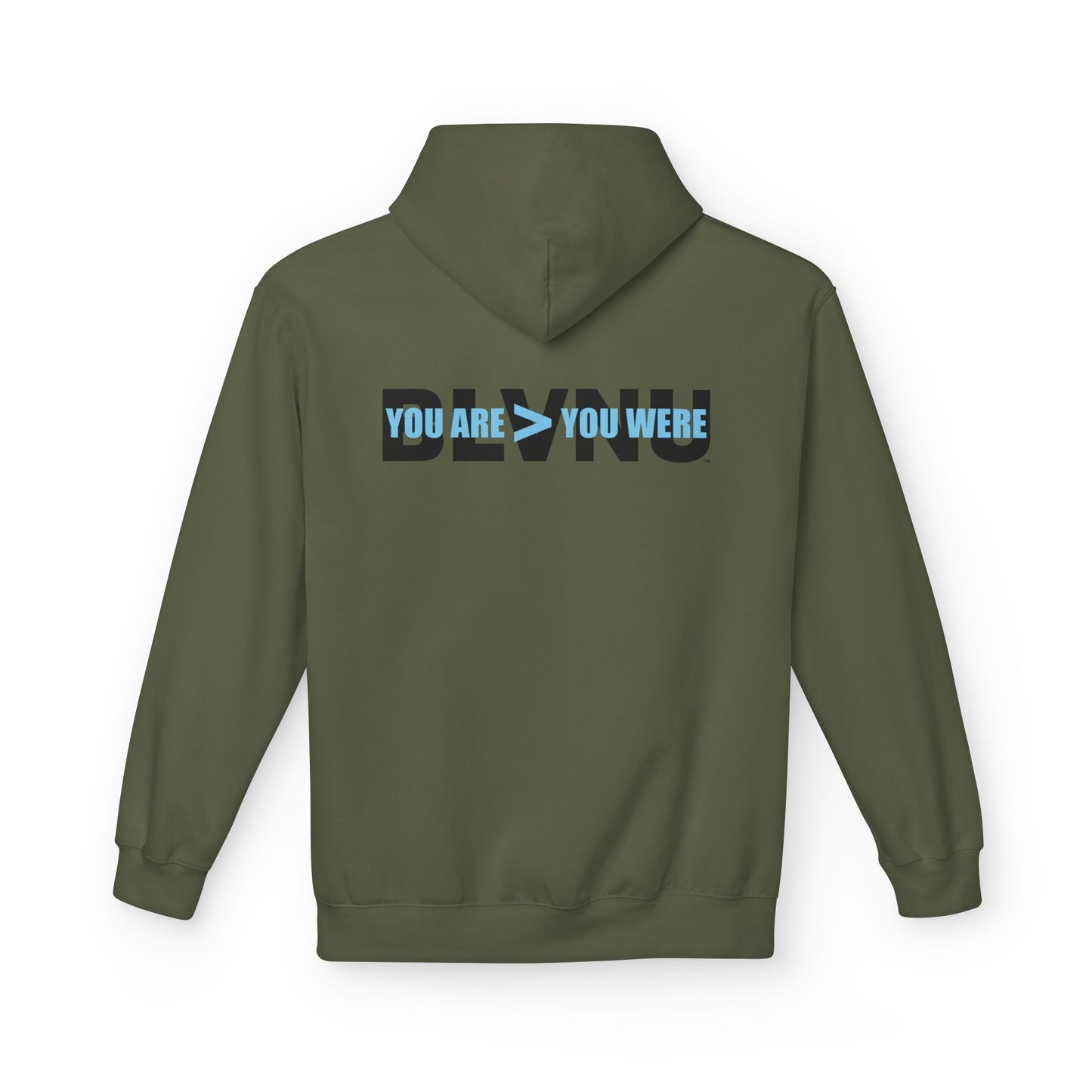 BLVNU - You Are > You Were (Light Blue) Unisex Midweight Softstyle Fleece Hoodie
