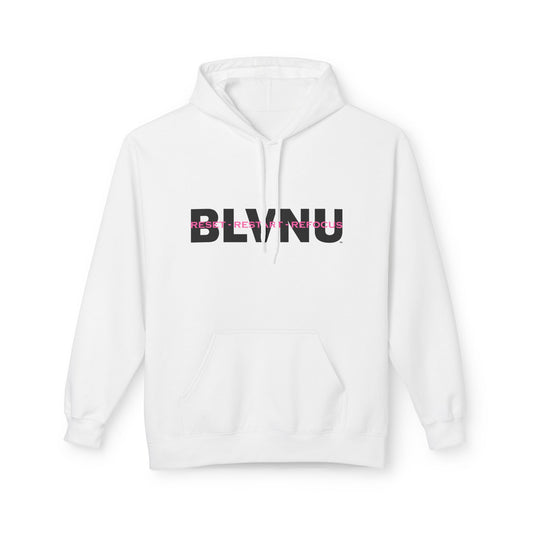 BLVNU - Reset Restart Refocus (Pink) Unisex Midweight Softstyle Fleece Hoodie