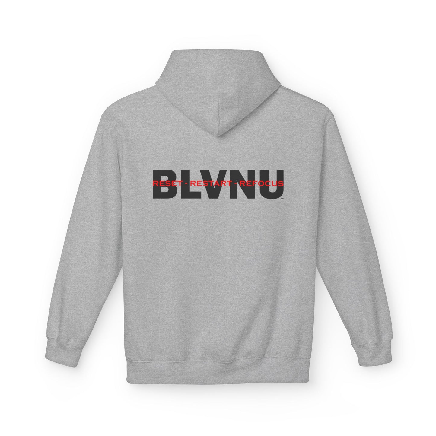 BLVNU - Reset Restart Refocus - Unisex Midweight Softstyle Fleece Hoodie