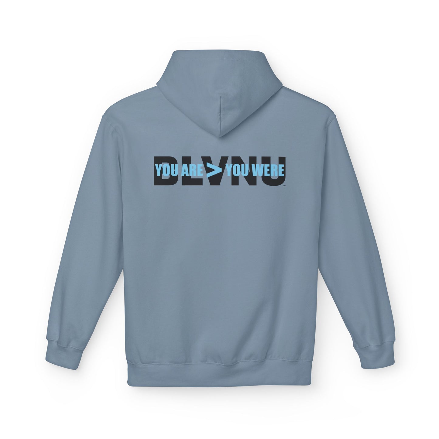BLVNU - You Are > You Were (Light Blue) Unisex Midweight Softstyle Fleece Hoodie