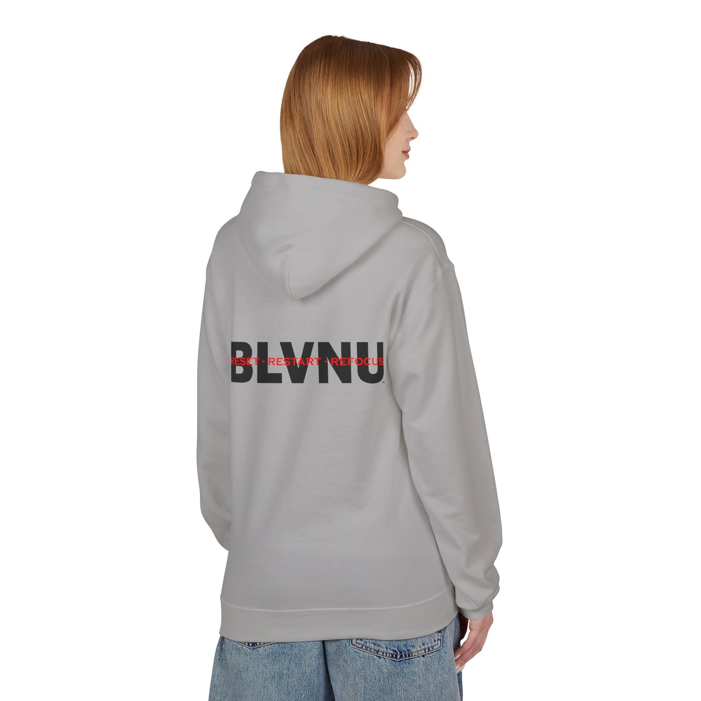 BLVNU - Reset Restart Refocus - Unisex Midweight Softstyle Fleece Hoodie